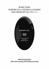 BLANC DUBU Nuborn Cell Cooling & Calming Sun Cream SPF 50+ PA++++ 40ml Black Edition glossy black bottle packshot