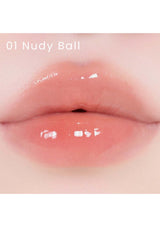 A collection of Alternative Stereo Lip Potion Sugar Glaze in various shades, displayed in small, clear bottles with pink labeling.