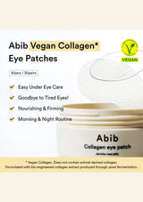 ABIB Vegan Collagen Eye Patches for nourishing firming morning and evening care