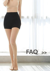 Person wearing black high-waisted leggings with a blurred background