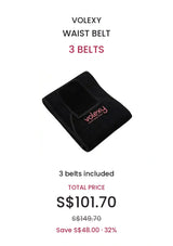 VOLEXY waist belts, 3 belts, total price S$101.70