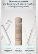 Vely Vely Nano N.D 1200 Lifting Cream with text about micro stimulation and young elasticity on a light gray background.