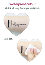 MERRYMONDE Super Twim lines on skin in water-droplet and wiping demonstrations