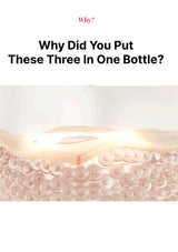 Bottle with a close-up of a pink substance, text 'Why Did You Put These Three In One Bottle?'