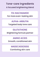 YTNING Toning Cream ingredients: niacinamide, alpha-arbutin, glutathione, amino acids and madecassoside