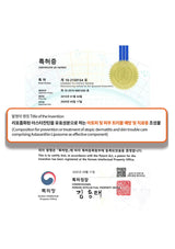 Certificate of Patent with Korean text and logos on a white background