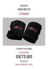 VOLEXY arm belts, 2 pairs, total price S$73.80