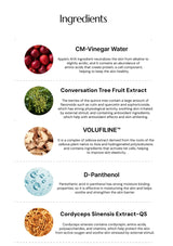 List of ingredients with corresponding images and descriptions on a white background