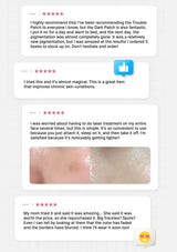 Product reviews with star ratings and text on a white background