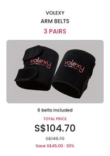 VOLEXY arm belts, 3 pairs, total price S$104.70