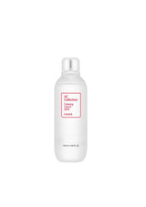 White bottle with a red label on a white background