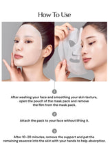 Instructions on how to use a face mask with text overlay