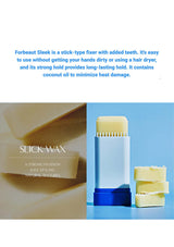 Slick wax stick with text about its features on a white background