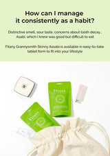 Fitany product packaging with text about managing a habit consistently.