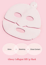 Collagen fill-up mask with cat ears on a pink background