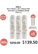 Promotional offer for Vely Vely L22 Barrier Cream with pricing and quantity details.