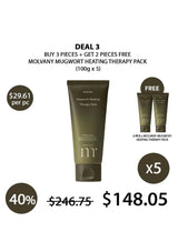 Promotional offer for Molvany Mugwort Heating Therapy Pack with pricing and quantity details.