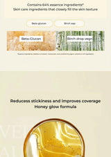 full cover from dark circles to reducess stickiness and improves coverage honey glow formula