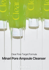 ClearDea Minari Pore Ampoule Cleanser bottles featuring a clear pore-targeting formula