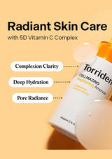 Torriden Cellmazing Brightening Ampoule with text on a beige background