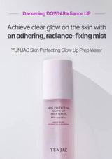 YUNJAC Skin Perfecting Glow Up Prep Water bottle on a white background