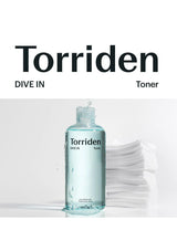 Torriden toner bottle and packets on a white background