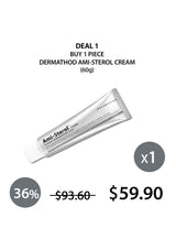 Dermathod Ami-Sterol Cream tube with promotional pricing on a white background