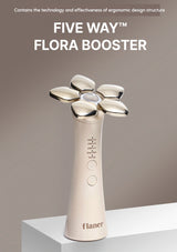 Flora Booster device with flower-shaped top on a gray background