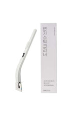 White cleaning tool with a box featuring Korean text on a white background