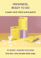 YTNING Refresh Y-zone Patch yellow boxes and heart-shaped fragrance patches, 21 patches per box