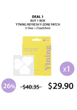 Promotional graphic for YTNING Refresh Y-Zone Patch with price and discount information.