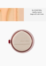 VELY VELY compact powder with beige color swatch and description on a white background