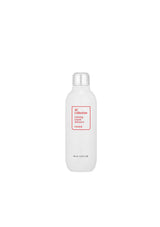 White bottle with silver cap on a white background