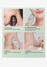 Instructions on using a VidaSpa device for skincare on various parts of the body.