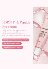 Pink Peptide Eye serum with product details on a white background