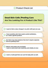 A digital product check list graphic with a peach-to-yellow gradient background. The header reads 'Product Check List' with a green checkmark.