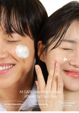 ClearDea Minari Pore Ampoule Cleanser transforming from ampoule gel into foam for effective pore cleansing
