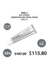 Dermathod Ami-Sterol Cream packaging with promotional text on a white background