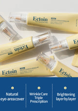 Ectoin eye cream packaging with text on a light background