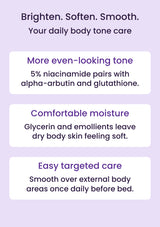 Three benefits of YTNING Toning Cream: more even-looking tone, comfortable moisture and easy daily targeted care