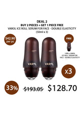 Promotional offer for Varol ice roll serum with pricing and quantity details.