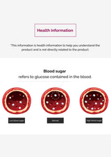 Diagram showing blood sugar levels with 'Low blood sugar', 'Normal', and 'High blood sugar' labels.