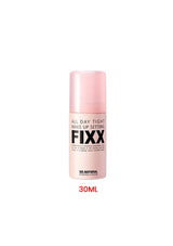 Makeup setting spray bottle labeled 'FIXX' on a white background