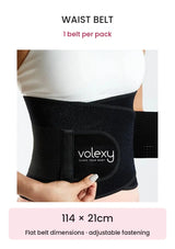 VOLEXY adjustable waist belt, 114 by 21cm, one belt per pack