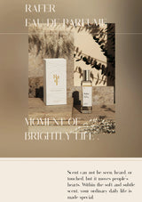 Rafer Eau de Parfum packaging with a scenic background