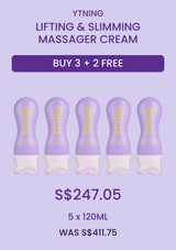 YTNING Massager Cream 5 x 120ml, BUY 3 + 2 FREE, S$247.05, was S$411.75