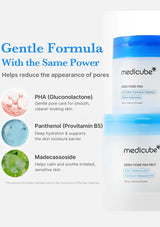 Medicube skincare product with ingredients listed on a white background