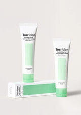 Two tubes of Torriden Balanceful Tone Up Sun Cream on a light gray background