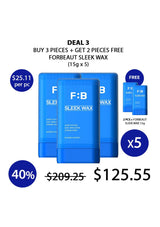 Promotional graphic for Forbeaut Sleek Wax with pricing and deal information.