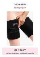 VOLEXY adjustable thigh belts, 88 by 20cm, two belts per pack